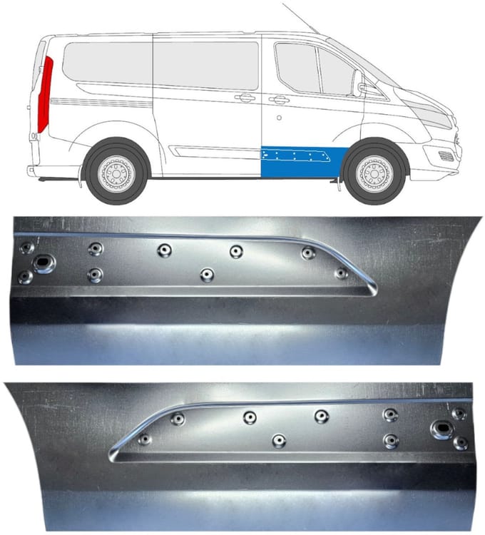 Reparatiepaneel voor deur voor Ford Transit Custom 2013-2023 / Links + Rechts