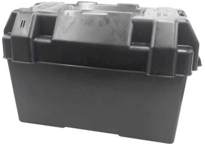 Accubak incl spanband - 19x27x20cm - zwart