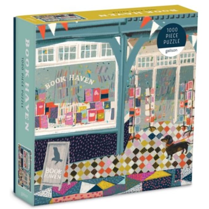 Book Haven 1000 Piece Puzzle In Square Box - Galison