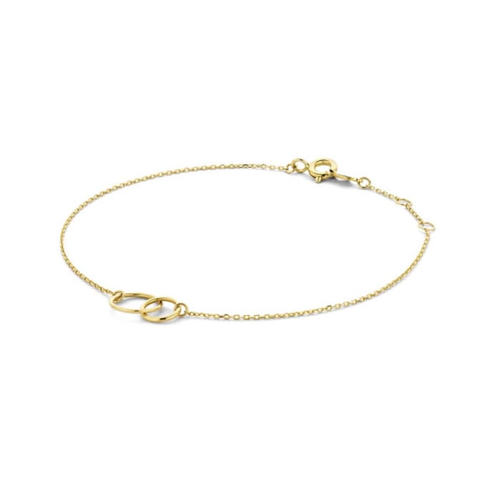 Jackie Double Circle Bracelet 14 Karaat Goud 18