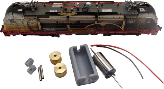 micromotor NF044C motor ombouwset voor Fleischmann DB BR 182, BR 183, BR 190, u.a.