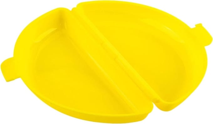 Magnetron Ei Maker - Omelet Pan - Snel Ontbijt Maken - Veelzijdig Ontwerp - 21 cm - Geel