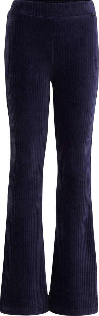 WE Fashion Meisjes velvet flared legging van ribstof