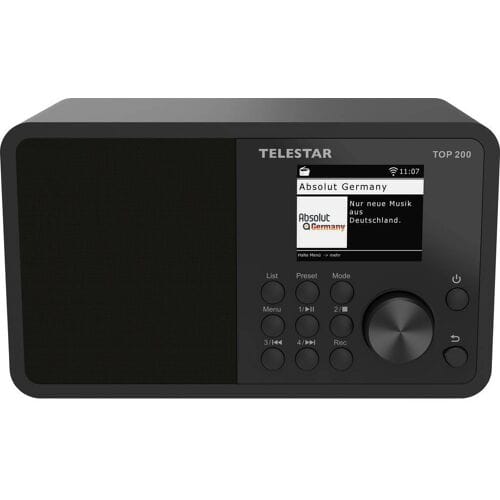 Telestar TOP 200 Schwarz Transistorradio met internetradio Internet, DAB+, VHF (FM) Zwart
