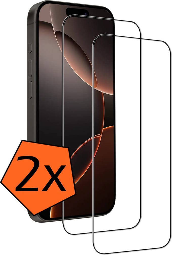 Screenprotector - 2 Stuks - Geschikt voor Apple iPhone 16 Pro Max - Full Cover - Gehard Glas - Beschermglas - Tempered Glass - Screen Protector
