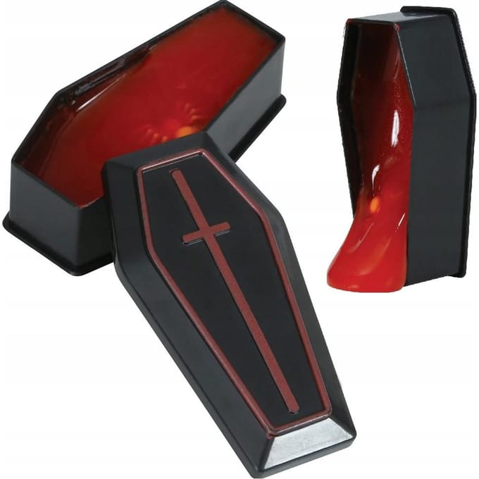 Doodskist Kist met Rode Gel Kunstbloed Halloween Gadget