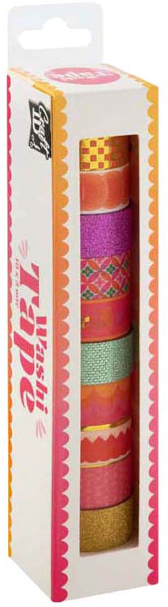 Washi Tape 1,5cmx3m - 10st.