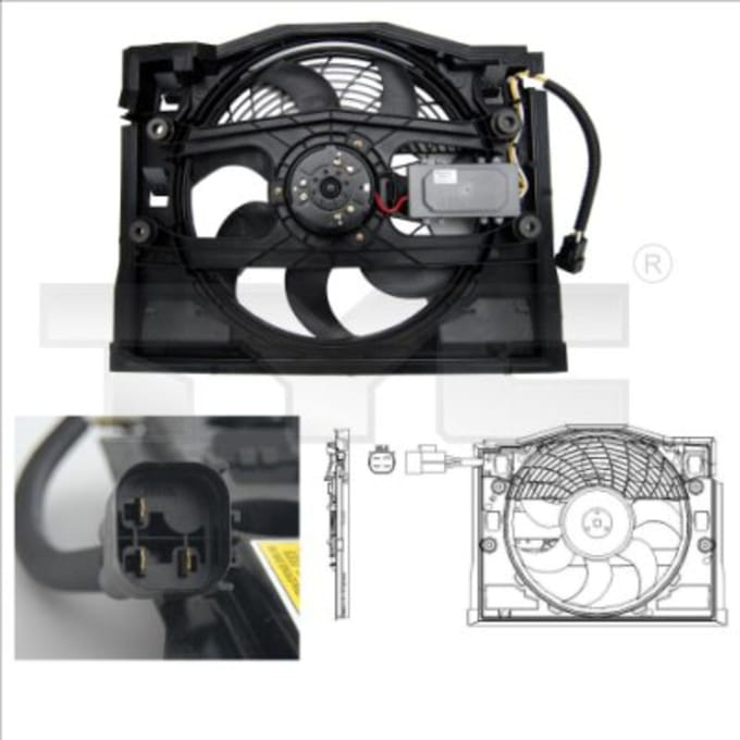 Koelventilatorwiel, motorkoeling TYC 803-0007