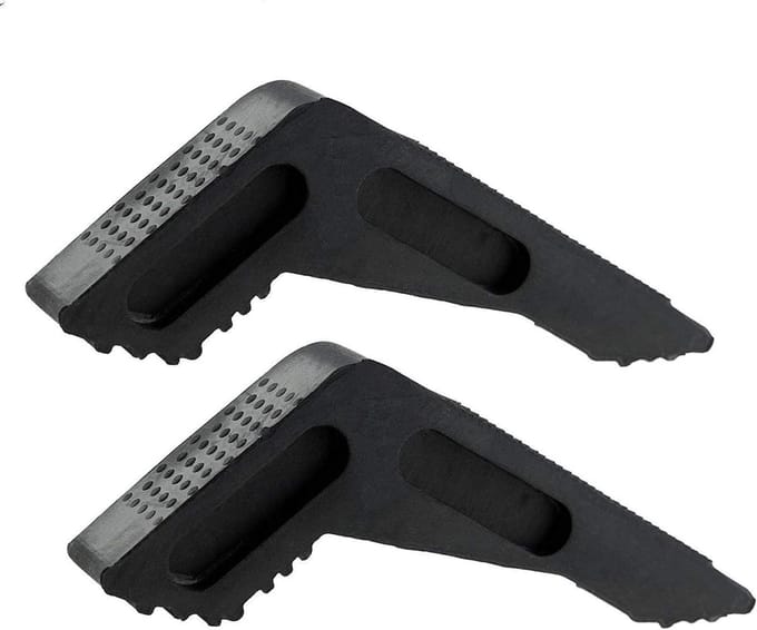 Hoge deurstopper - Deurwig - Deur openhouden - Niet-krassend rubber - 43 cm hoog - Zwart