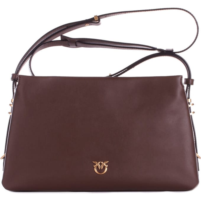 PINKO schoudertas Triplet Marrone Castano - Antique Gold bruine