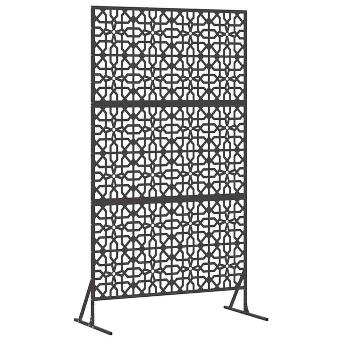 vidaXL - Privacyscherm - 100 - x - 50 - x - 180 - cm - Staal - Zwart