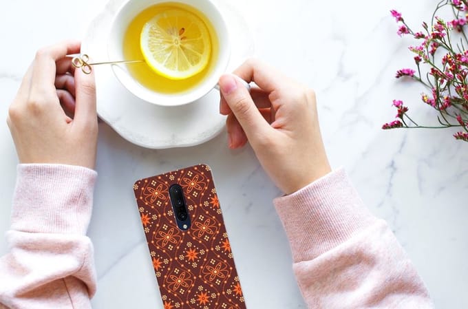 OnePlus 7 Pro TPU bumper Batik Brown