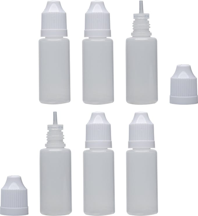 Model Craft Hobbyverf - POL1015/6 Empty Dropper Bottles - 15ml 6x Verf flesje - 6 ml