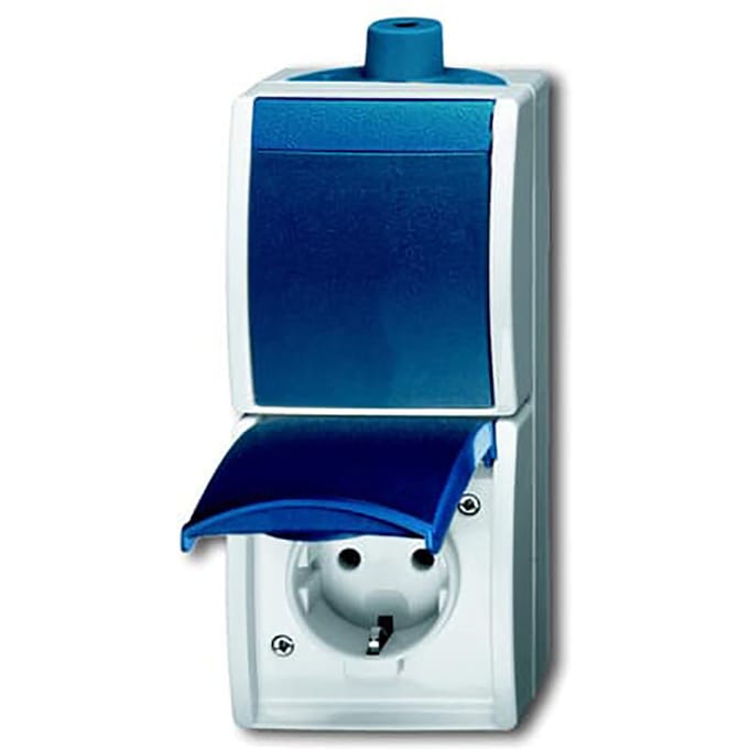 ABB Busch-Jaeger Ocean IP44 Schakelaarcontactdooscombinatie - 2CKA001684A0319