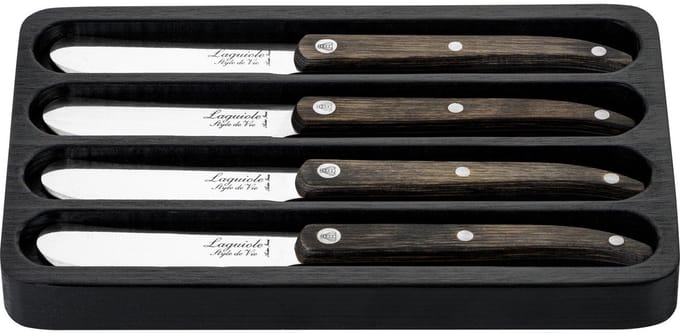 Laguiole Style de Vie Botermessen Innovation Line - 4-delig - Grijs