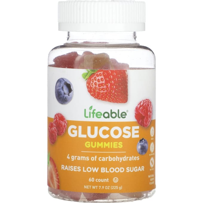 Glucose Gummies, Gemengd Fruit, 60 Gummies