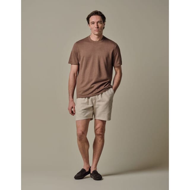 Profuomo T-shirt Crew Neck Ss T-shirts Bruin Ppxt10006