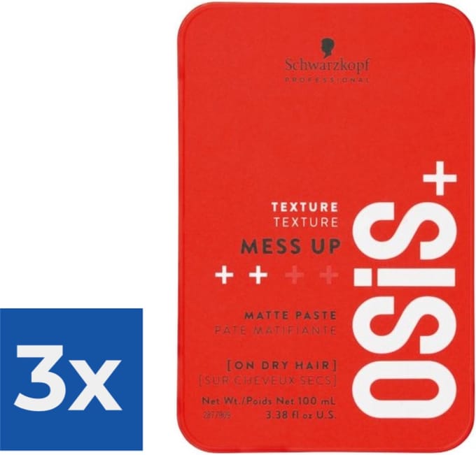 Schwarzkopf OSiS+ Texture Mess Up Paste - Voordeelverpakking 3 stuks