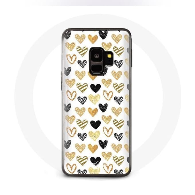 Coque pour Samsung Galaxy S9 plus Fond de coeurs
