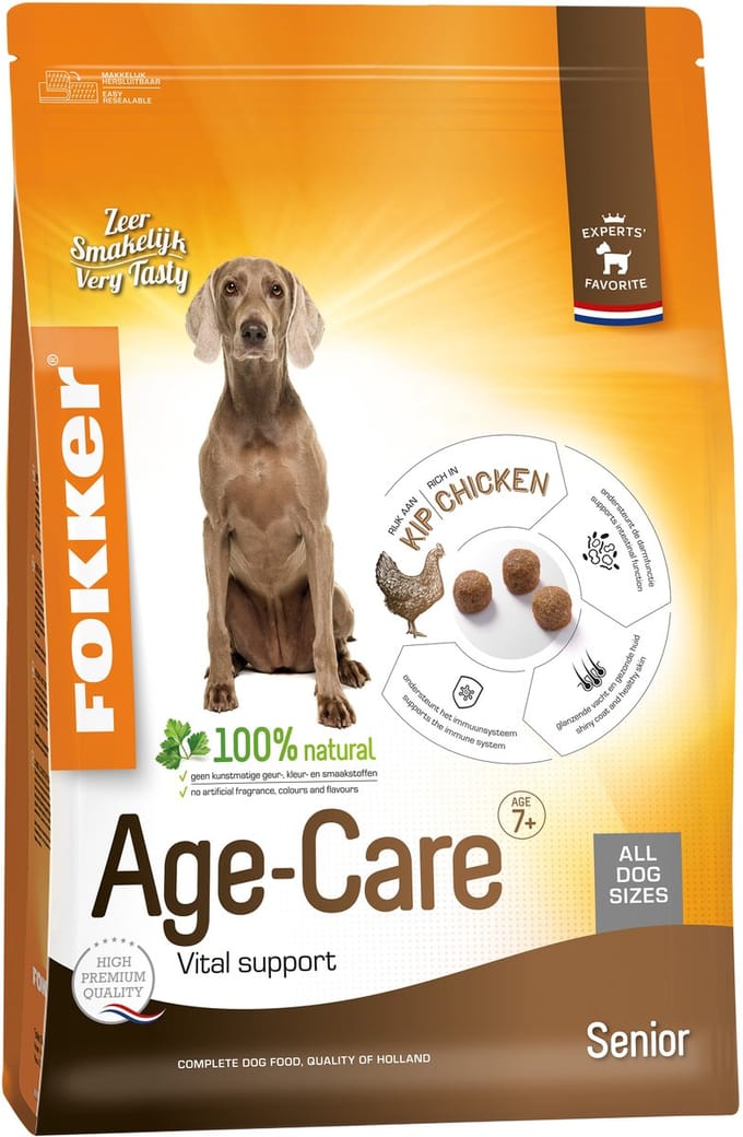 Fokker Dog Age-Care Kip - Hondenvoer - 13 kg