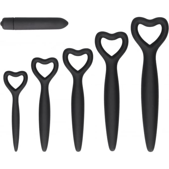 Hoogwaardige Siliconen vaginale dilatorset - zwart