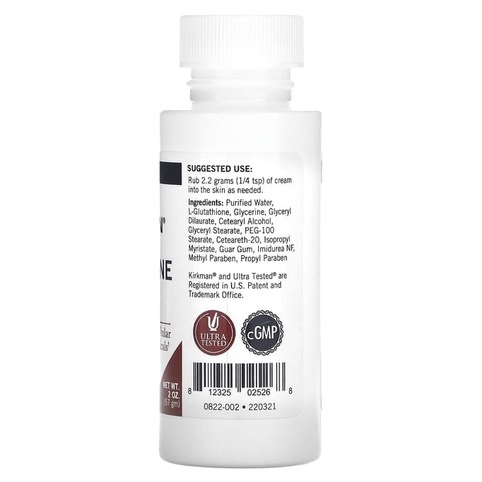 Kirkman Labs, Glutathione Cream, 2 oz (57 g) white