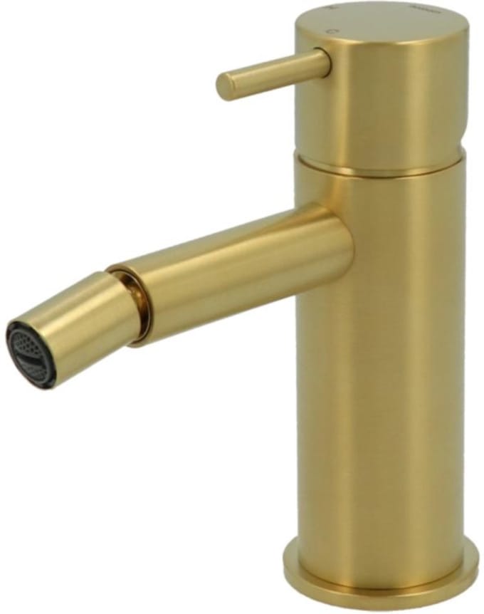 Hotbath Cobber Bidetmengkraan zonder Waste - Geborsteld Messing PVD - V02