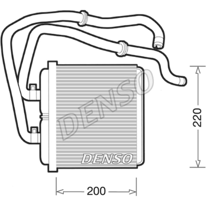 Warmtewisselaar, interieur verwarming DENSO DRR12003