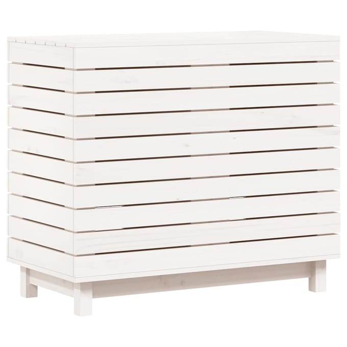 vidaXL - Wasmand - 88,5x44x76 - cm - massief - grenenhout - wit