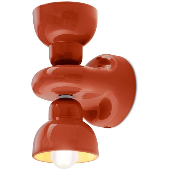 Ferroluce Berimbau wandlamp, oranje, 2-lamps
