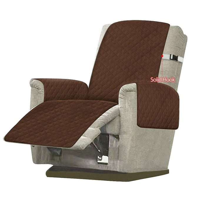 Housse de Fauteuil Inclinable Housse pour Fauteuils Lavable Canapé avec Sangle Élastique Réglable Protecteur de Meubles pour Pièce black