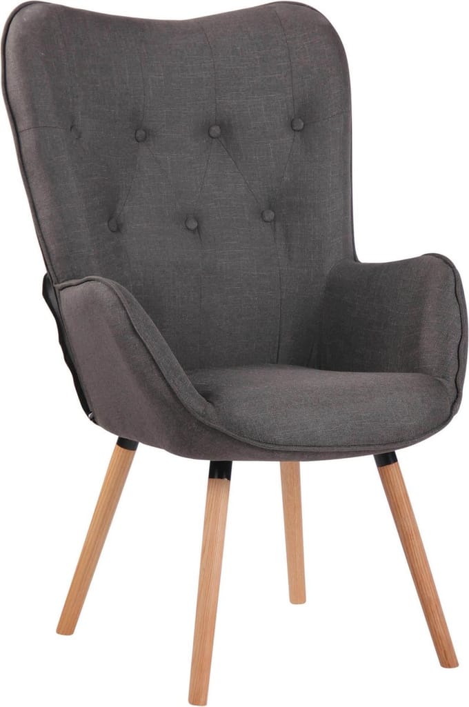 CLP Ashford Lounger - Stof donkergrijs natura
