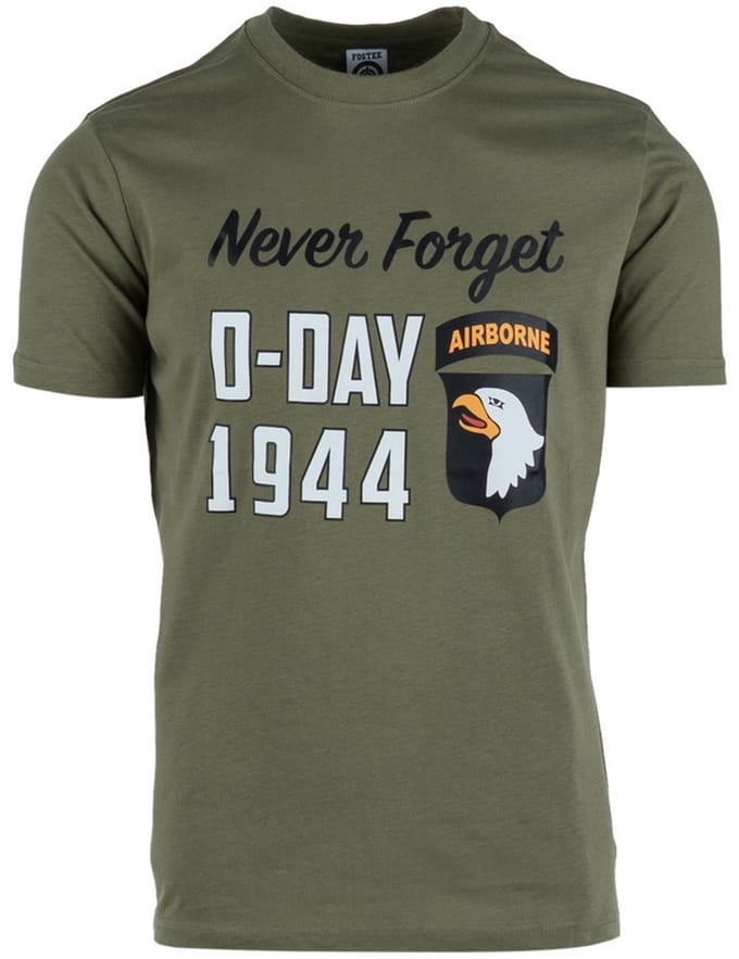 Fostex Garments - T-shirt D-Day 75 years (kleur: Groen / maat: S)