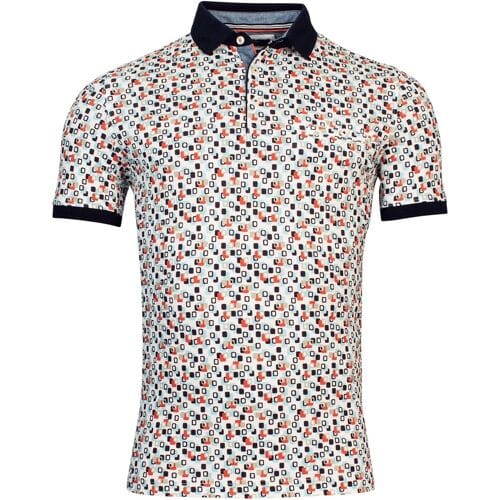 Baileys Polo Piqué Multi Retro Pattern Coral / male