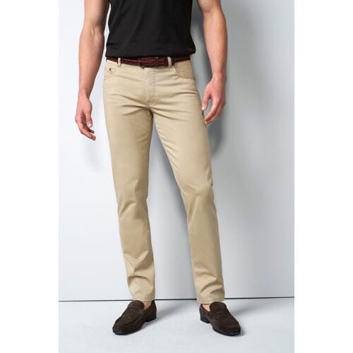 Meyer Broek M5 Five High Performance Satin Organic Cotton Blend 5-Pocket Beige / male