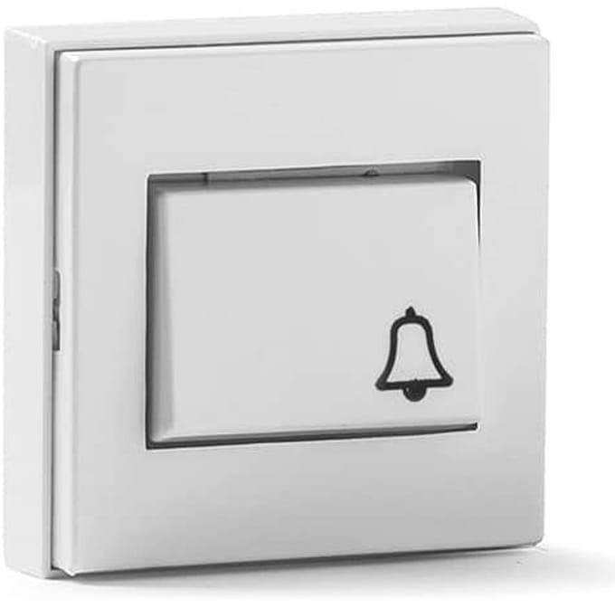 Opbouwdeurbeldrukknop 10A 250V - Wit, Modern Design voor Eenvoudige Installatie