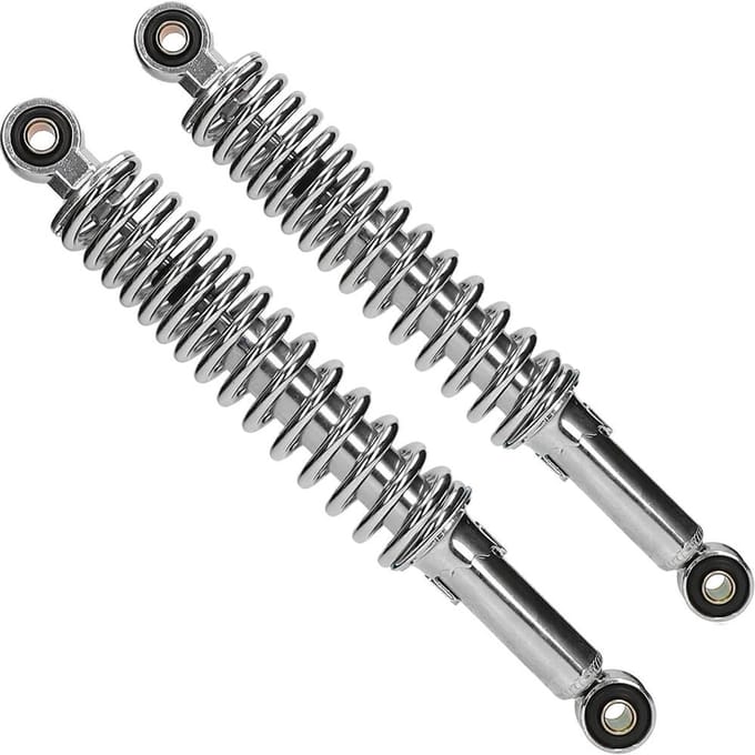 MKX Schokbrekerset 310mm Gilera Citta, Puch Maxi, Tomos chroom