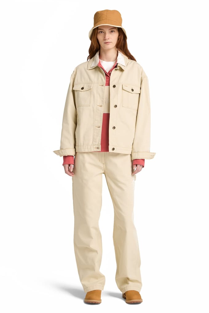 Timberland Canvas Straight Pants Light Beige Größe: W33L30 | Cargohosen Outlet | Damen | Braun
