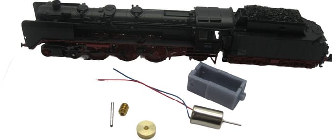 micromotor NM023C motor ombouwset voor Minitrix BR 03 (Motor mit M 0.4 Schnecke)