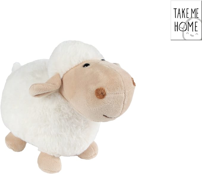 Take Me Home pluche schaap knuffel 27cm wit speelgoed.