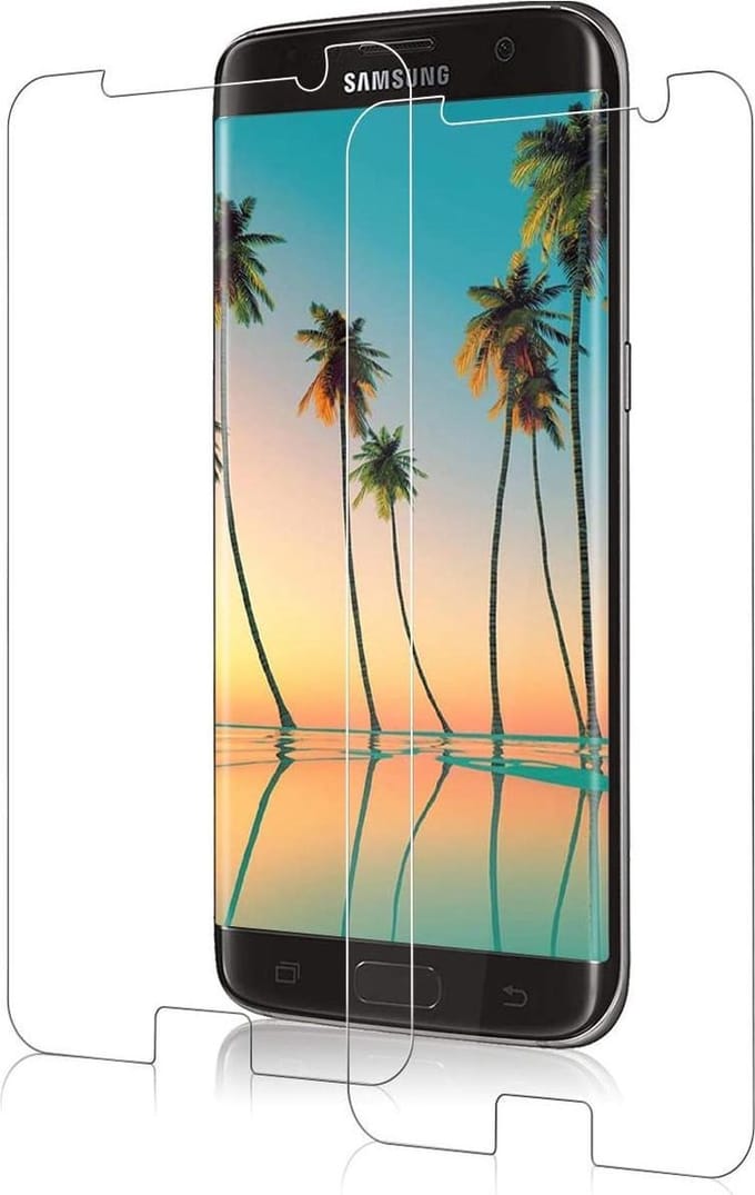 Screenprotector Glas - Tempered Glass Screen Protector Geschikt voor: Samsung Galaxy S7 - 2x