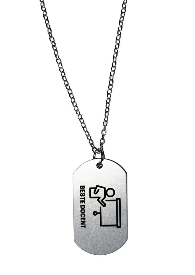 Akyol - beste docent ketting - Docent - cadeau docent - leuk cadeau voor je docent om te geven - verjaardag docent