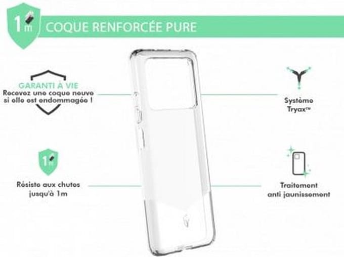 Force Case, Hoesje geschikt voor Xiaomi Redmi Note 11S 5G - PURE Versterkt, Transparant