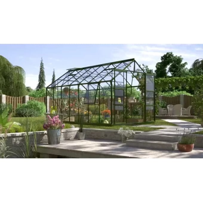 Vitavia Tuinkas Jupiter 11500 - Veiligheidsglas 3mm - Smaragd - 257x445x248cm