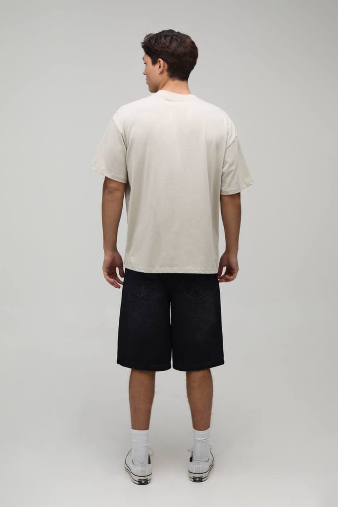 Oversized Guinness Pint Licentie Print T-shirt | Stone | Size Large