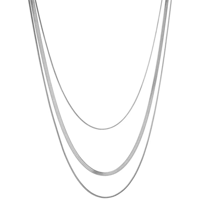 EmmyRovi – Layered Ketting – Zilver – RVS – Drie Lagen – Cadeau