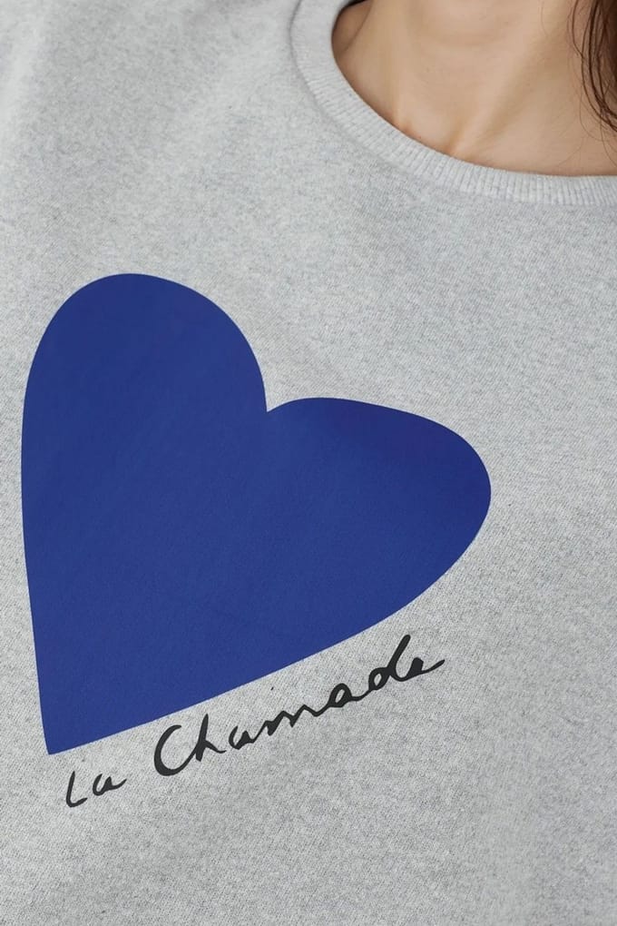 Bedrukt Crew Neck Verhoogd Sweatshirt