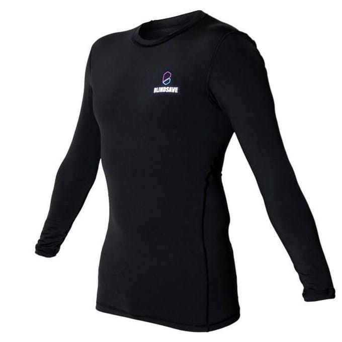 BLINDSAVE Compressie Shirt - Zwart - Lange mouwen - 2XL