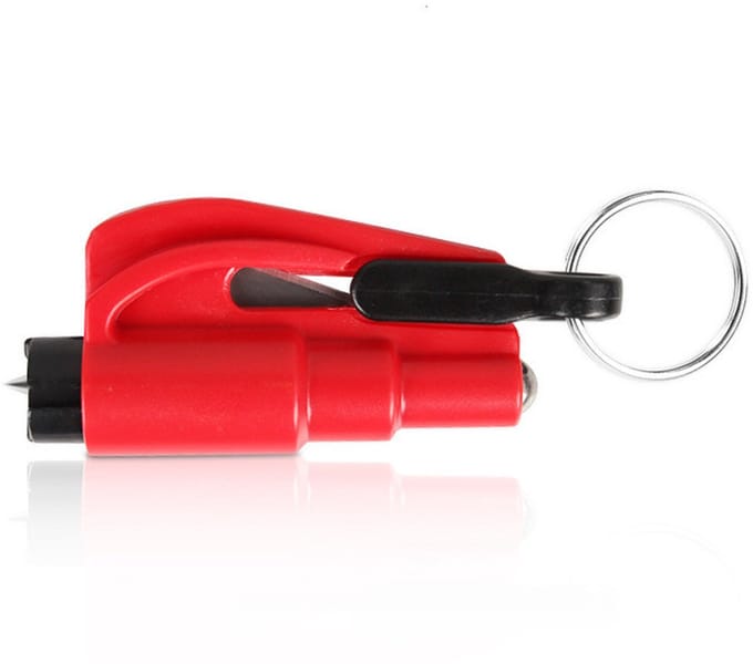 Sleutelhanger met raambreker en gordelsnijder Rood