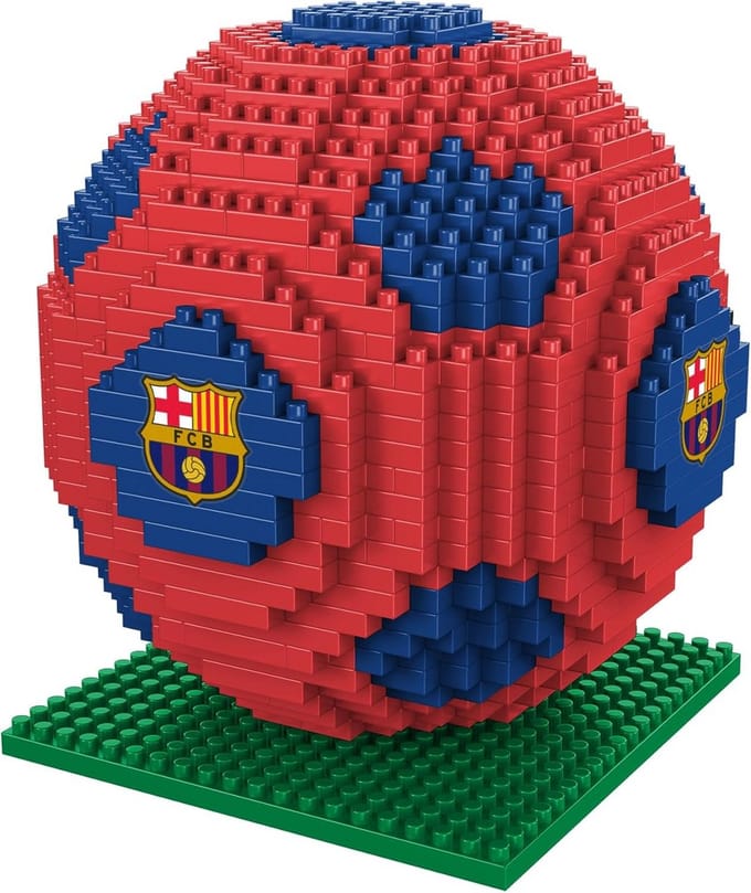 3D Voetbal Bouwstenen Model - Pixel Speelgoed voor Club Fans